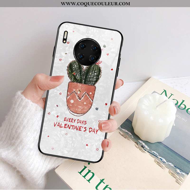 Housse Huawei Mate 30 Pro Personnalité Mode Difficile, Étui Huawei Mate 30 Pro Créatif Miroir Blanch