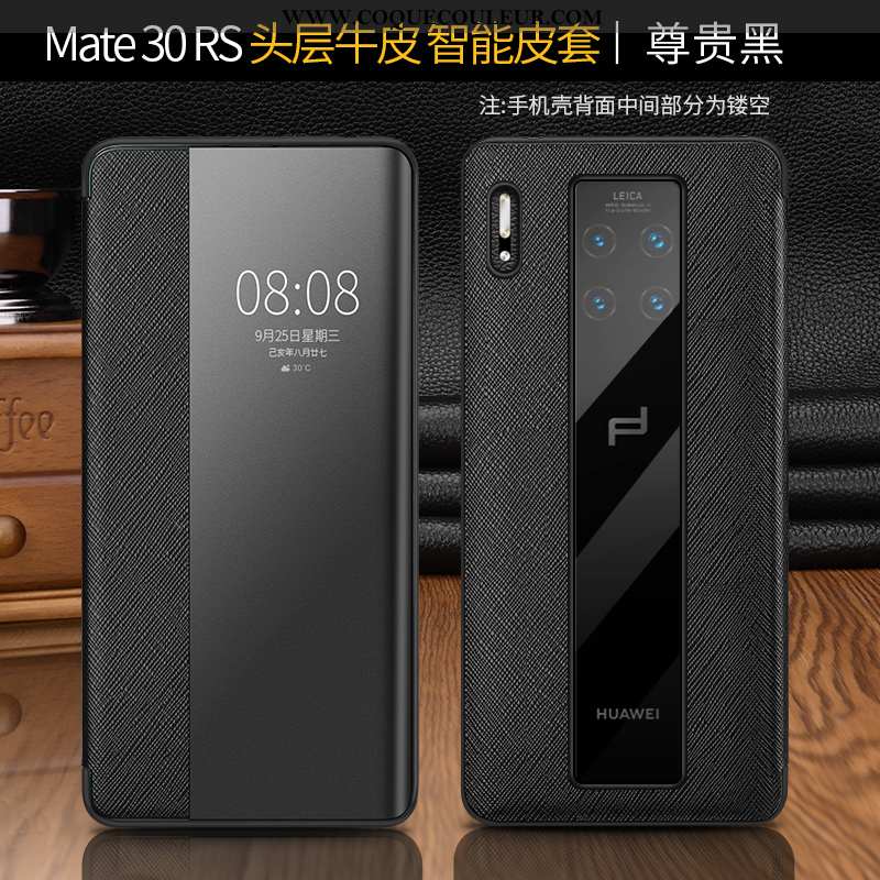 Étui Huawei Mate 30 Rs Protection Tout Compris Luxe, Coque Huawei Mate 30 Rs Cuir Véritable Téléphon