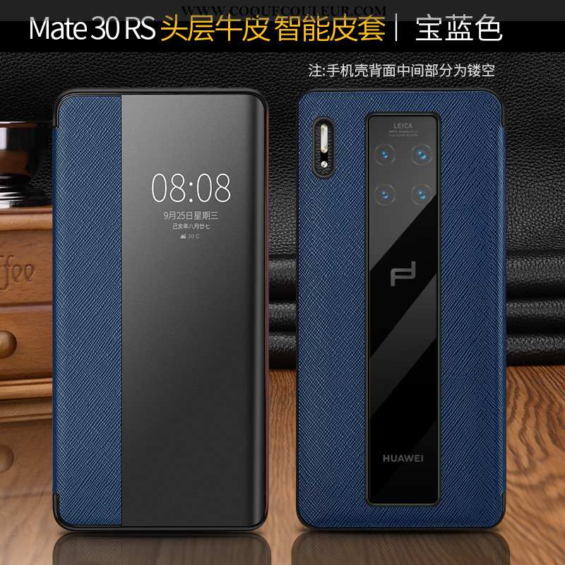 Étui Huawei Mate 30 Rs Protection Tout Compris Luxe, Coque Huawei Mate 30 Rs Cuir Véritable Téléphon