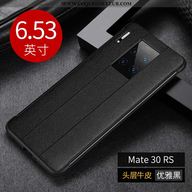 Housse Huawei Mate 30 Rs Protection Vin Rouge Cuir Véritable, Étui Huawei Mate 30 Rs Créatif Coque B