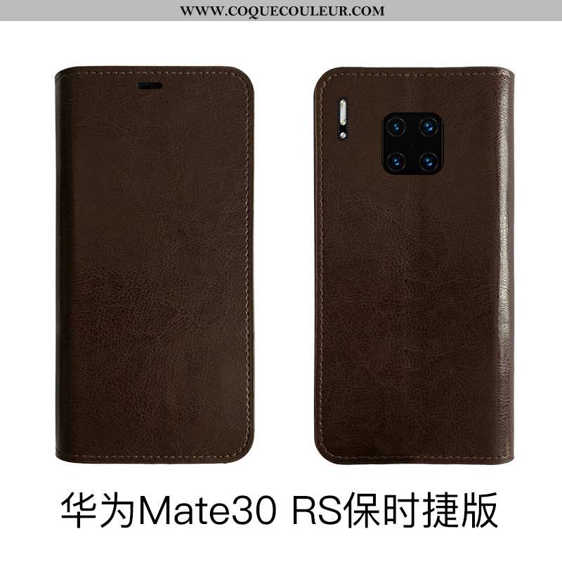 Housse Huawei Mate 30 Rs Protection Téléphone Portable, Étui Huawei Mate 30 Rs Cuir Véritable Bovins
