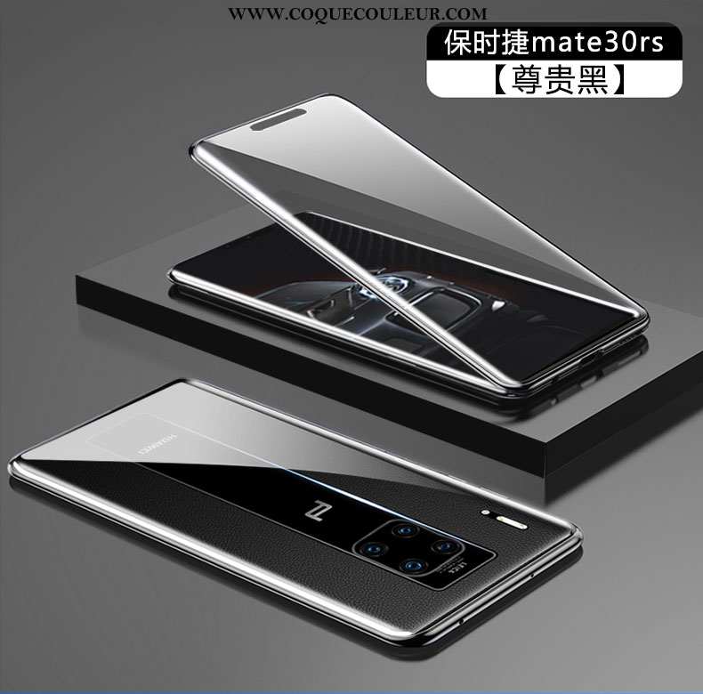 Housse Huawei Mate 30 Rs Transparent Téléphone Portable Bleu, Étui Huawei Mate 30 Rs Verre Tempérer 
