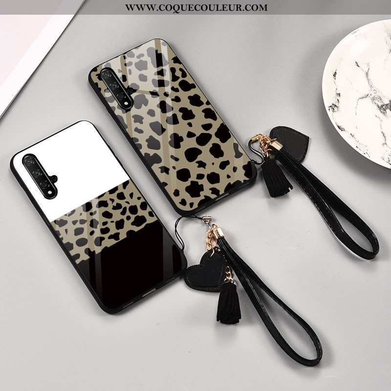 Coque Huawei Nova 5t Verre Modèle Fleurie Mode, Housse Huawei Nova 5t Tendance Téléphone Portable Bl