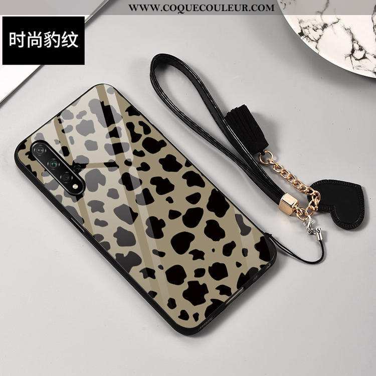 Coque Huawei Nova 5t Verre Modèle Fleurie Mode, Housse Huawei Nova 5t Tendance Téléphone Portable Bl