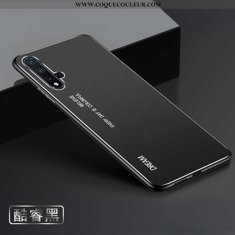 Étui Huawei Nova 5t Métal Argent Étui, Coque Huawei Nova 5t Délavé En Daim