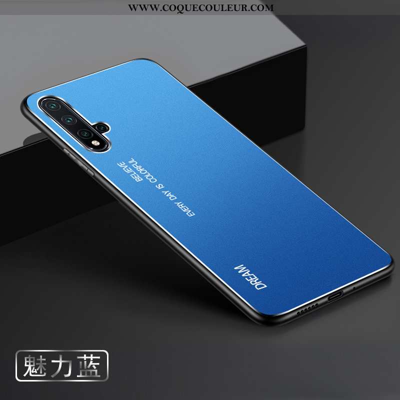 Étui Huawei Nova 5t Métal Argent Étui, Coque Huawei Nova 5t Délavé En Daim