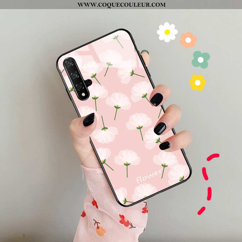 Coque Huawei Nova 5t Créatif Protection Simple, Housse Huawei Nova 5t Dessin Animé Difficile Rose