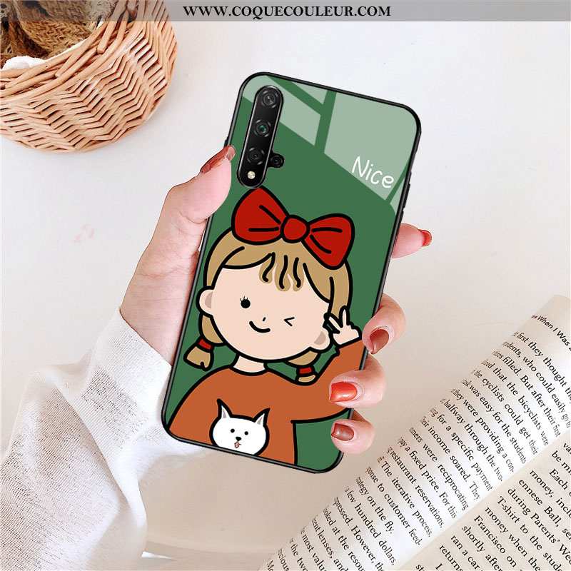 Coque Huawei Nova 5t Créatif Protection Simple, Housse Huawei Nova 5t Dessin Animé Difficile Rose