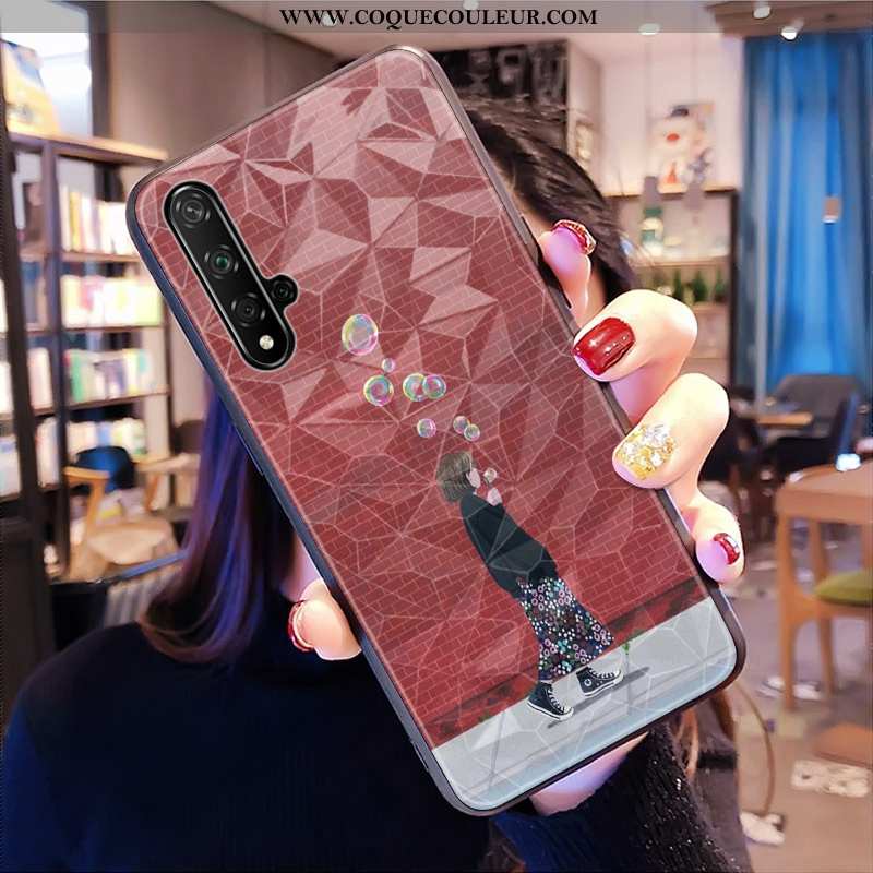 Housse Huawei Nova 5t Fluide Doux Vert Petit, Étui Huawei Nova 5t Modèle Fleurie Téléphone Portable 