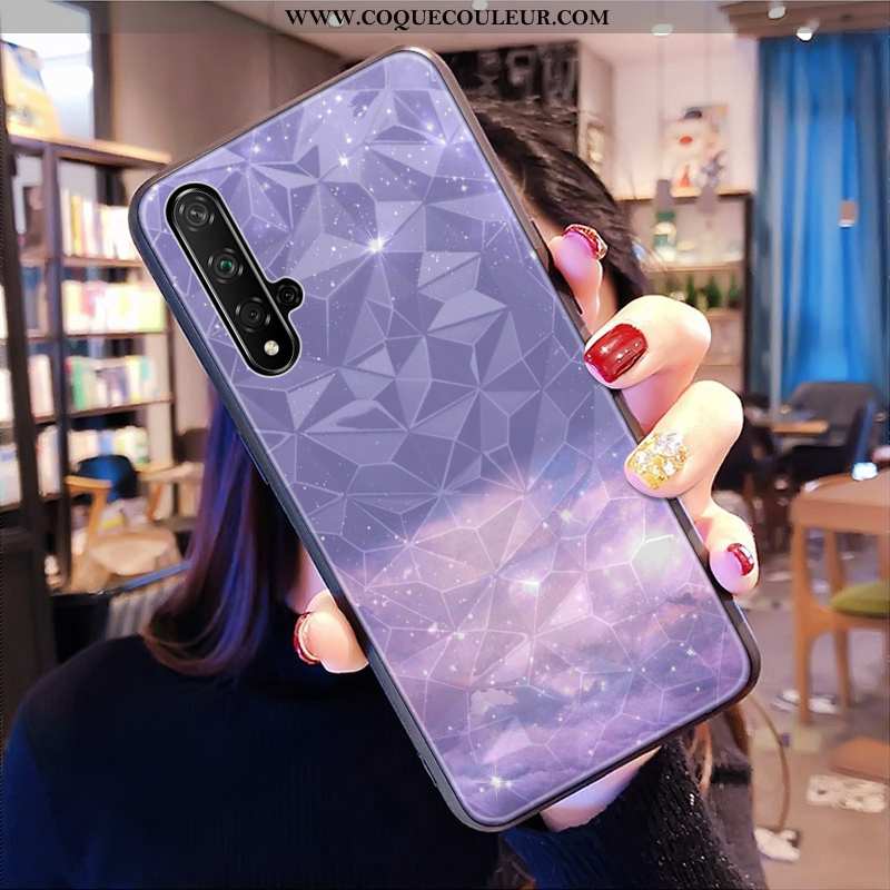 Étui Huawei Nova 5t Modèle Fleurie Petit Losange, Coque Huawei Nova 5t Téléphone Portable Frais Vert