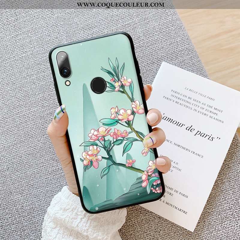 Étui Huawei P Smart 2020 Gaufrage Protection Dimensionnel, Coque Huawei P Smart 2020 Tendance Verte