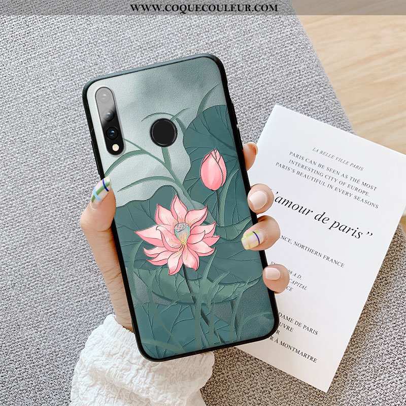 Étui Huawei P Smart 2020 Gaufrage Protection Dimensionnel, Coque Huawei P Smart 2020 Tendance Verte