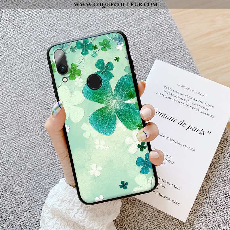 Étui Huawei P Smart 2020 Gaufrage Protection Dimensionnel, Coque Huawei P Smart 2020 Tendance Verte