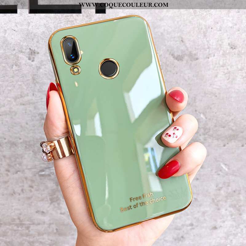 Étui Huawei P Smart 2020 Fluide Doux Gris Vert, Coque Huawei P Smart 2020 Silicone Téléphone Portabl