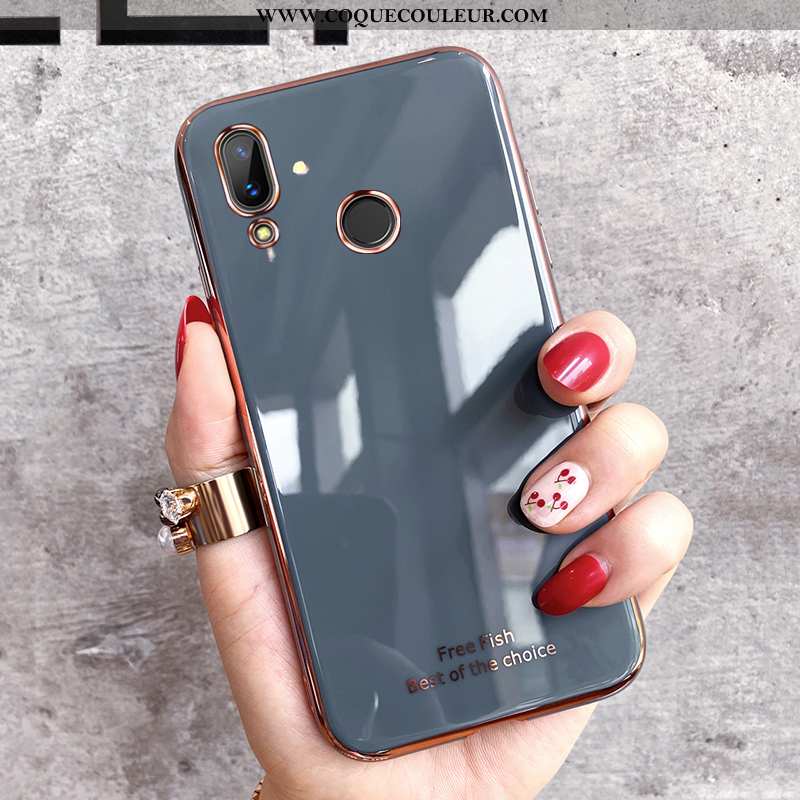 Étui Huawei P Smart 2020 Fluide Doux Gris Vert, Coque Huawei P Smart 2020 Silicone Téléphone Portabl