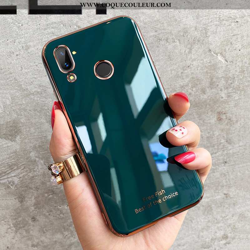 Étui Huawei P Smart 2020 Fluide Doux Gris Vert, Coque Huawei P Smart 2020 Silicone Téléphone Portabl