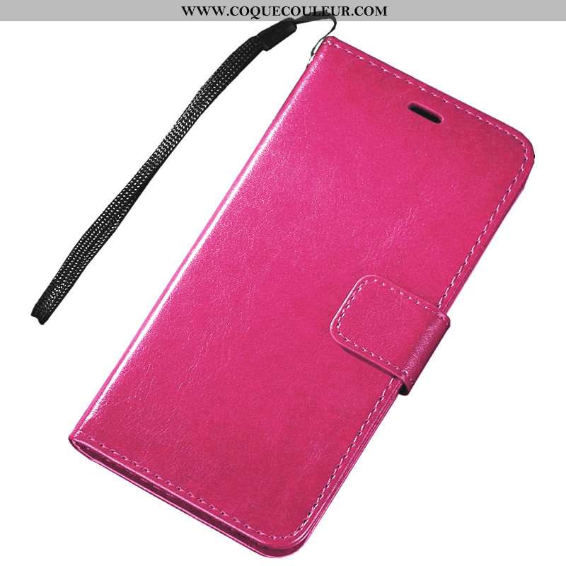 Coque Huawei P Smart 2020 Cuir Tout Compris Housse, Housse Huawei P Smart 2020 Protection Rouge Rose