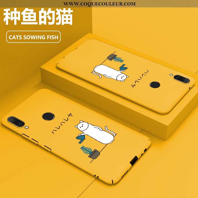 Housse Huawei P Smart 2020 Légère Dessin Animé Difficile, Étui Huawei P Smart 2020 Protection Jaune