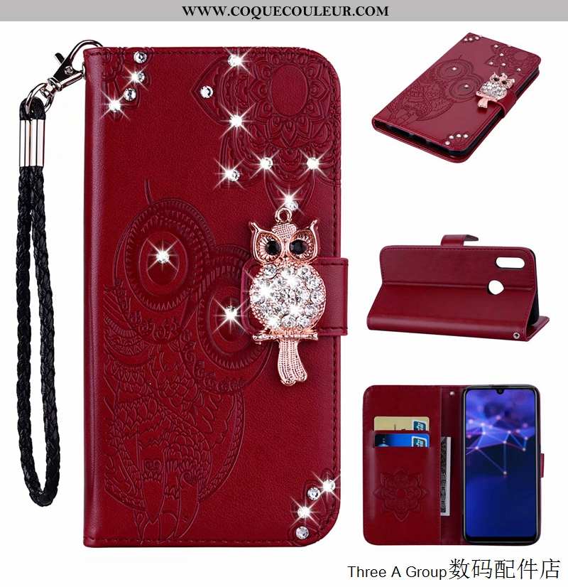 Coque Huawei P Smart+ 2020 Protection Vin Rouge Étui, Housse Huawei P Smart+ 2020 Jeunesse Téléphone