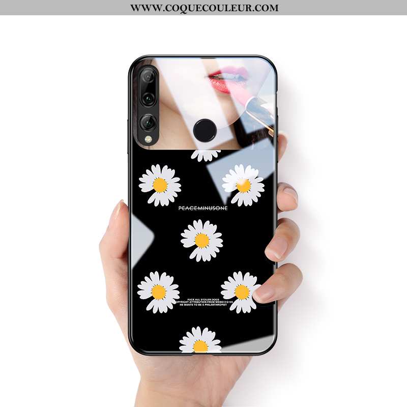 Étui Huawei P Smart+ 2020 Verre Petite Marguerite Créatif, Coque Huawei P Smart+ 2020 Personnalité F