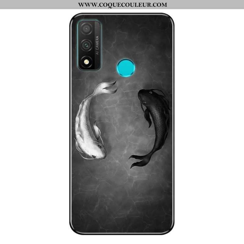 Coque Huawei P Smart 2020 Dessin Animé Délavé En Daim Coque, Housse Huawei P Smart 2020 Fluide Doux 