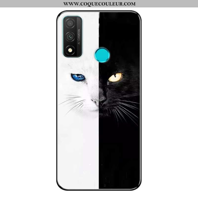 Coque Huawei P Smart 2020 Dessin Animé Délavé En Daim Coque, Housse Huawei P Smart 2020 Fluide Doux 