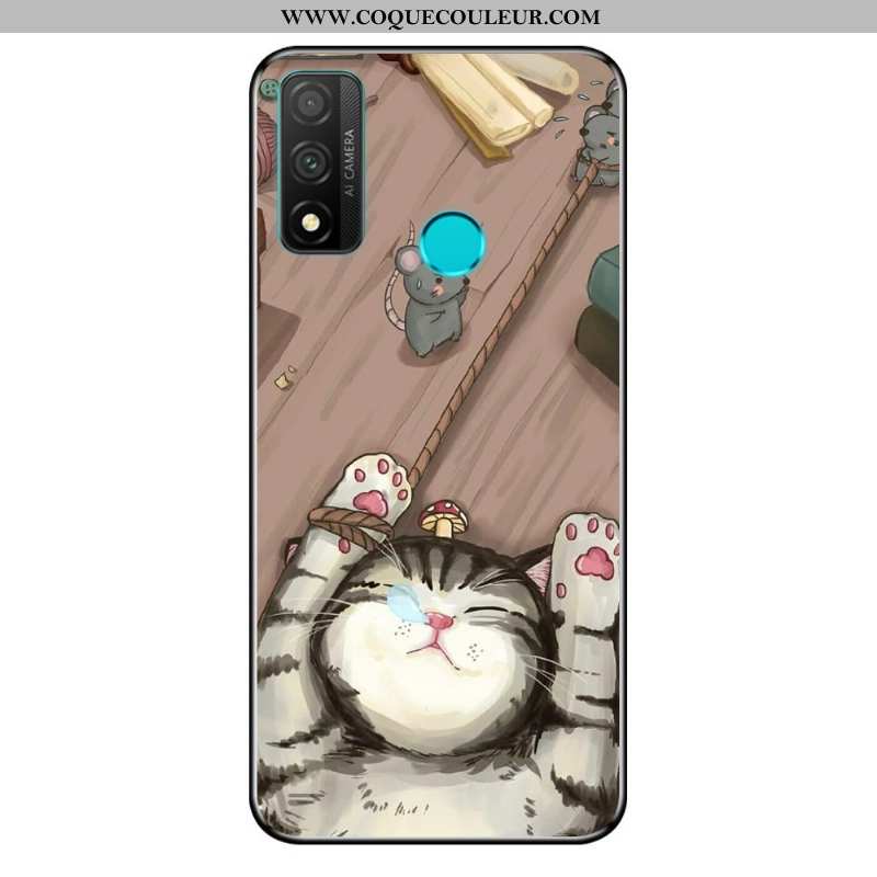 Coque Huawei P Smart 2020 Dessin Animé Délavé En Daim Coque, Housse Huawei P Smart 2020 Fluide Doux 