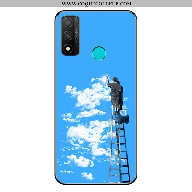 Coque Huawei P Smart 2020 Dessin Animé Délavé En Daim Coque, Housse Huawei P Smart 2020 Fluide Doux 