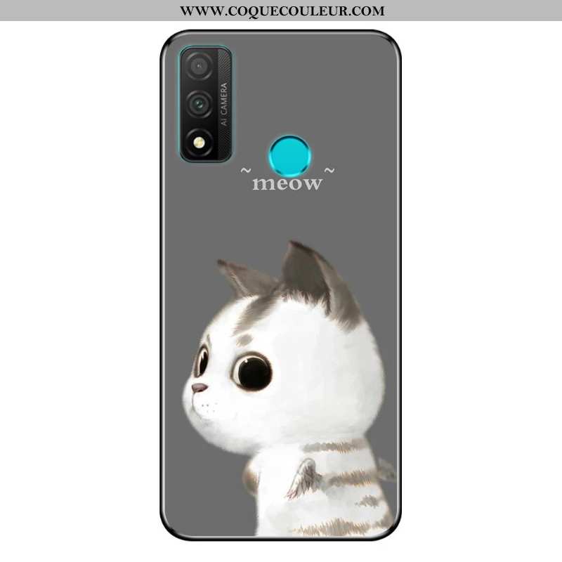 Coque Huawei P Smart 2020 Dessin Animé Délavé En Daim Coque, Housse Huawei P Smart 2020 Fluide Doux 