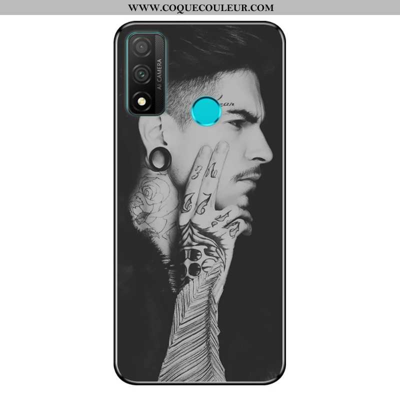 Coque Huawei P Smart 2020 Dessin Animé Délavé En Daim Coque, Housse Huawei P Smart 2020 Fluide Doux 