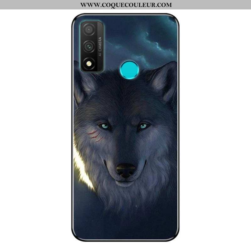 Coque Huawei P Smart 2020 Dessin Animé Délavé En Daim Coque, Housse Huawei P Smart 2020 Fluide Doux 