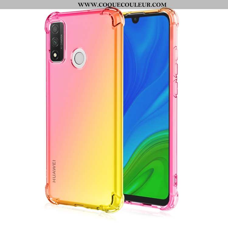 Coque Huawei P Smart 2020 Fluide Doux Jaune Téléphone Portable, Housse Huawei P Smart 2020 Incassabl