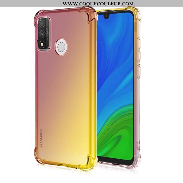 Coque Huawei P Smart 2020 Fluide Doux Jaune Téléphone Portable, Housse Huawei P Smart 2020 Incassabl