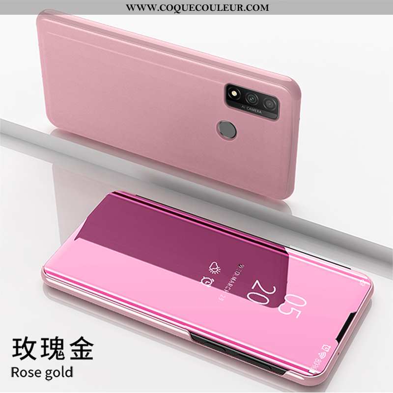 Étui Huawei P Smart 2020 Cuir Housse Téléphone Portable, Coque Huawei P Smart 2020 Blanc Blanche