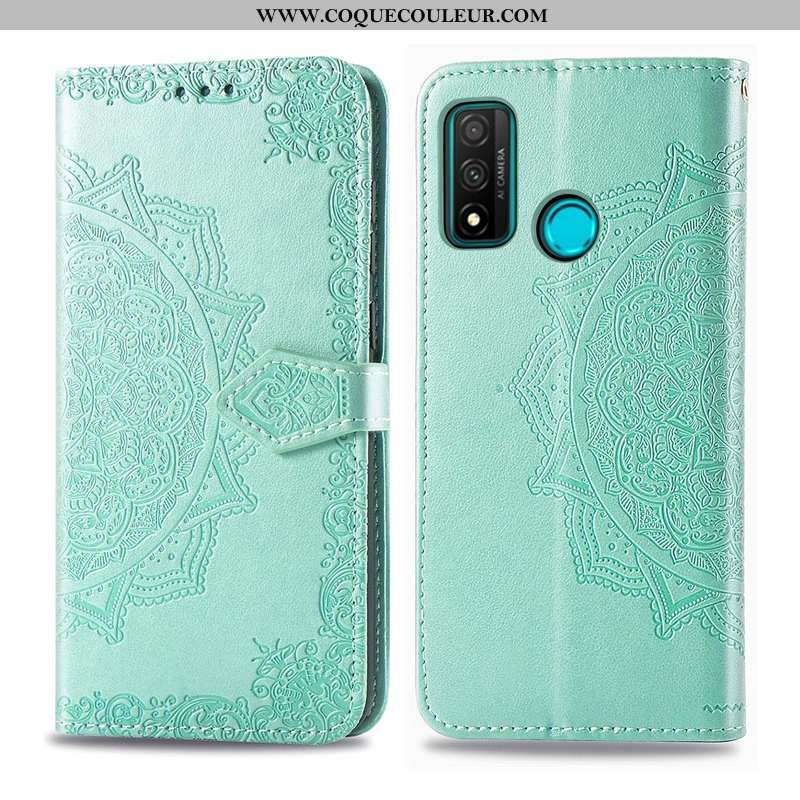 Housse Huawei P Smart 2020 Gaufrage Clamshell Gris, Étui Huawei P Smart 2020 Cuir Gris