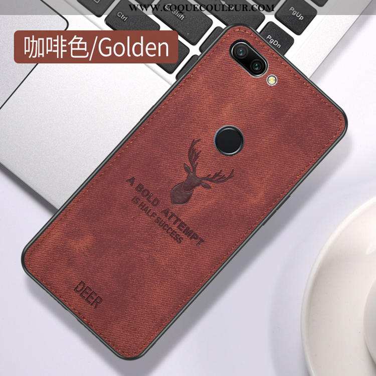 Étui Huawei P Smart Personnalité Incassable Difficile, Coque Huawei P Smart Créatif Tissu Gris