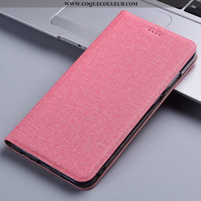 Coque Huawei P Smart Protection Téléphone Portable Étui, Housse Huawei P Smart Cuir Rose