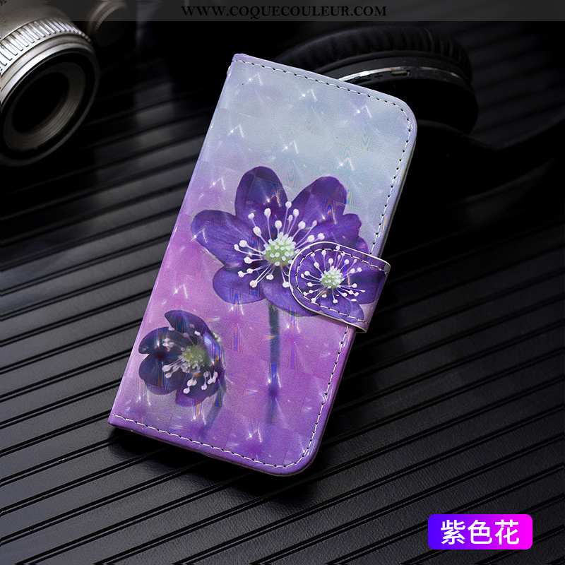 Housse Huawei P Smart Fluide Doux Coque Peinture, Étui Huawei P Smart Protection Portefeuille Blanch