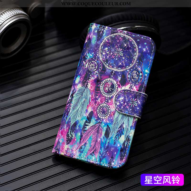 Housse Huawei P Smart Fluide Doux Coque Peinture, Étui Huawei P Smart Protection Portefeuille Blanch