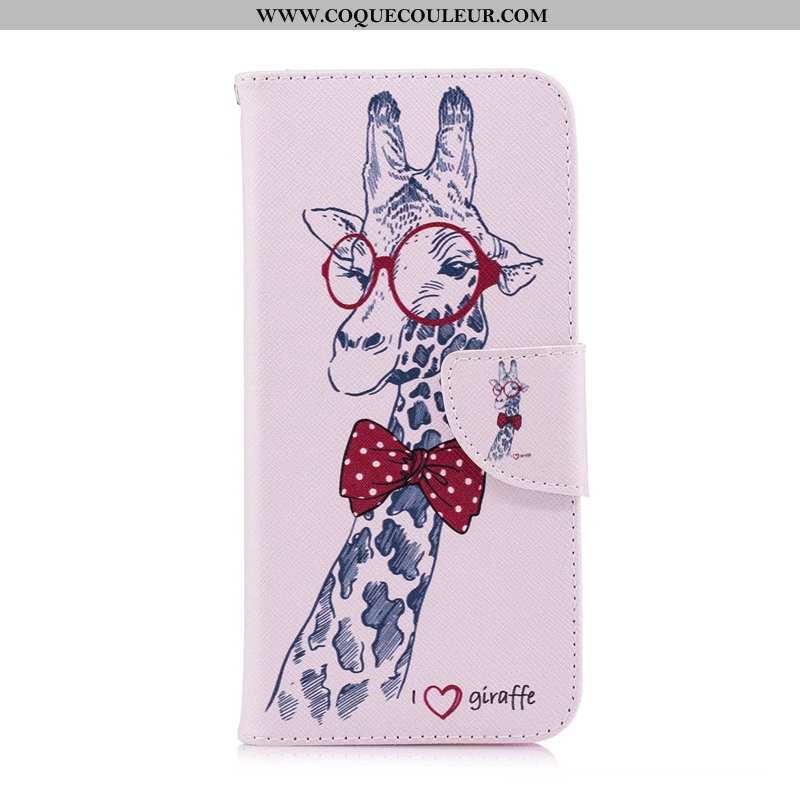 Coque Huawei P Smart Dessin Animé Protection, Housse Huawei P Smart Cuir Noir