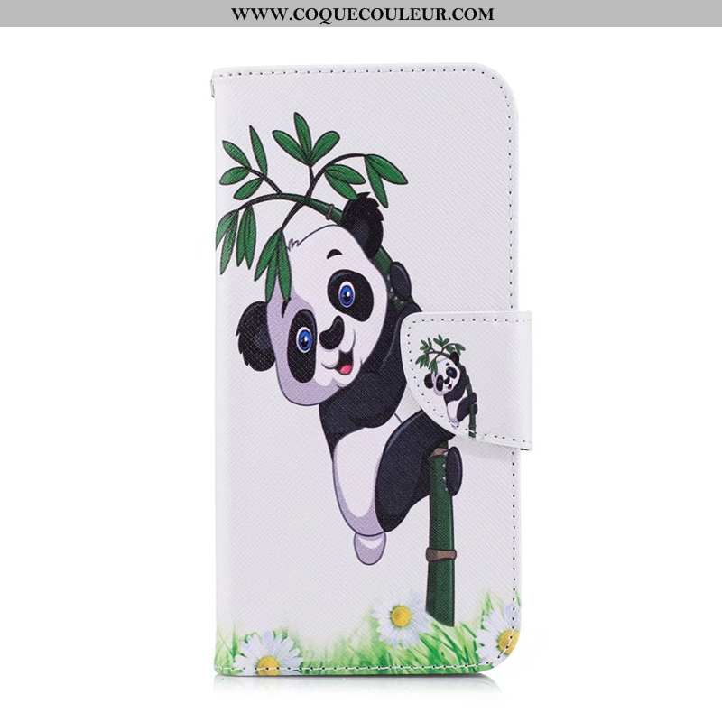 Coque Huawei P Smart Dessin Animé Protection, Housse Huawei P Smart Cuir Noir