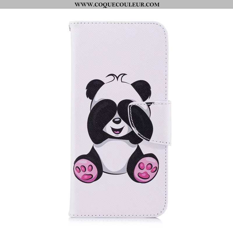 Coque Huawei P Smart Dessin Animé Protection, Housse Huawei P Smart Cuir Noir