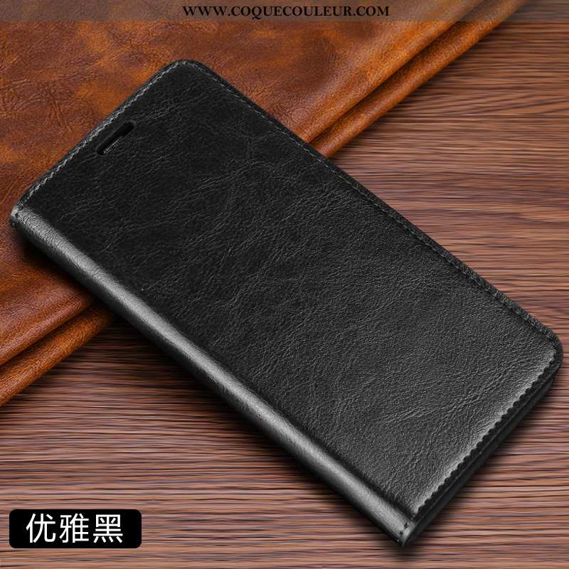 Housse Huawei P Smart Protection Incassable Housse, Étui Huawei P Smart Cuir Véritable Téléphone Por