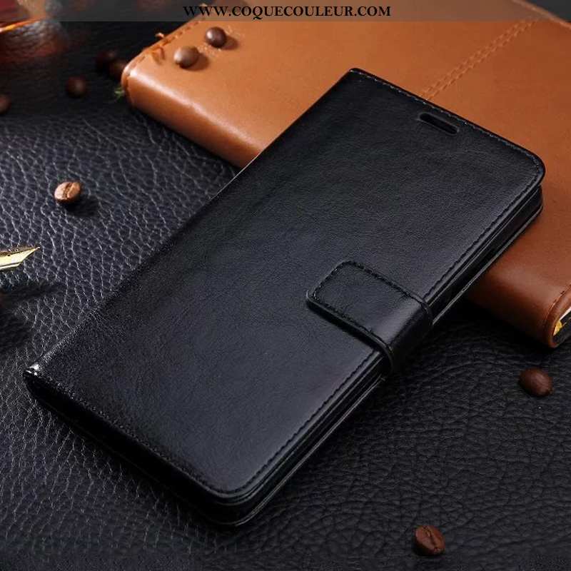 Coque Huawei P Smart Cuir Étui, Housse Huawei P Smart Protection Noir