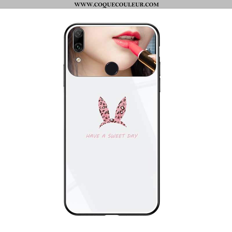 Étui Huawei P Smart+ Verre Tout Compris Coque, Coque Huawei P Smart+ Personnalité Léopard Noir