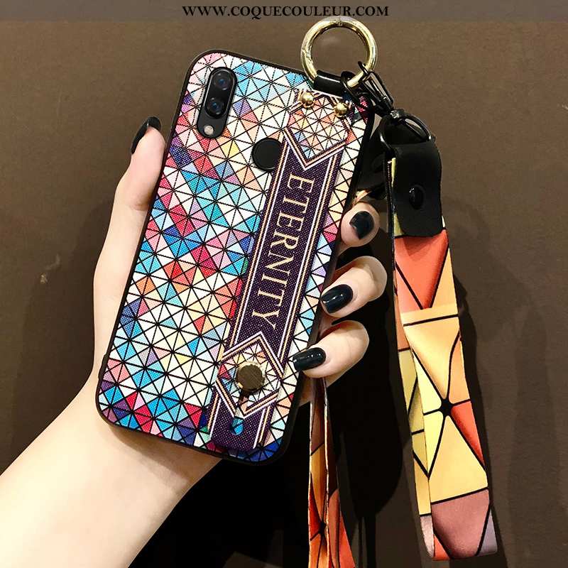 Housse Huawei P Smart+ Silicone Coque Incassable, Étui Huawei P Smart+ Personnalité Multicolore Colo