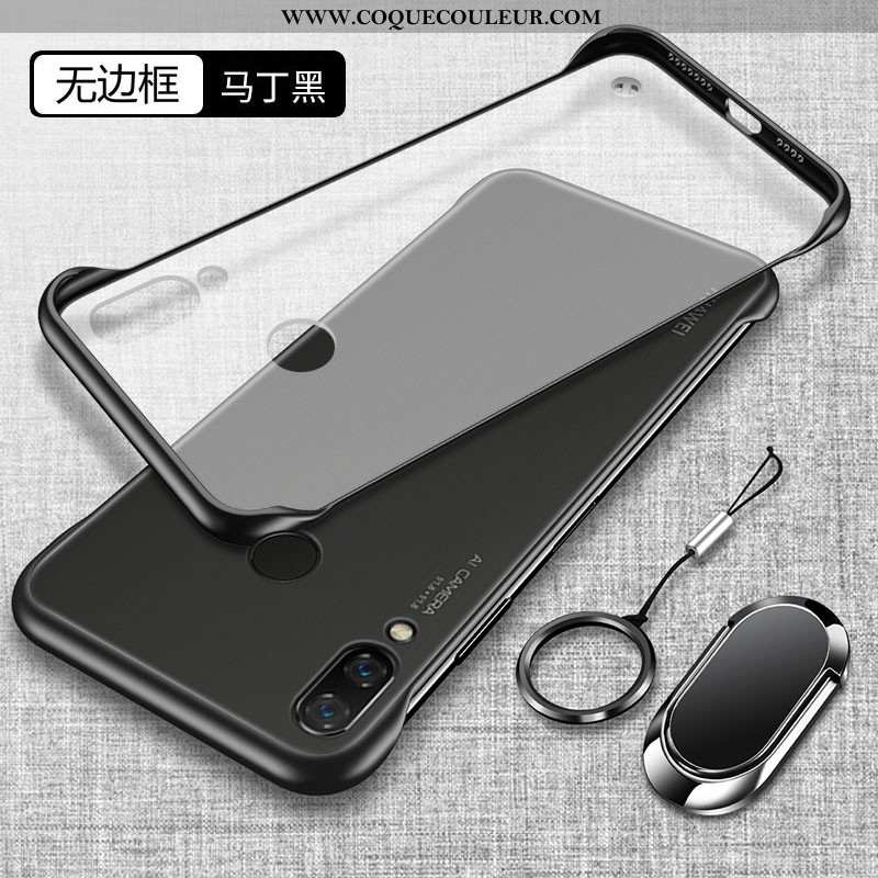 Étui Huawei P Smart+ Tendance Transparent Protection, Coque Huawei P Smart+ Légère Incassable Rouge