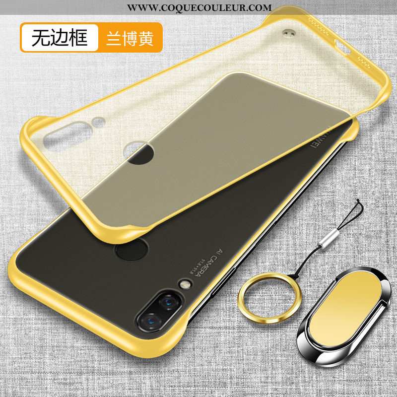 Étui Huawei P Smart+ Tendance Transparent Protection, Coque Huawei P Smart+ Légère Incassable Rouge