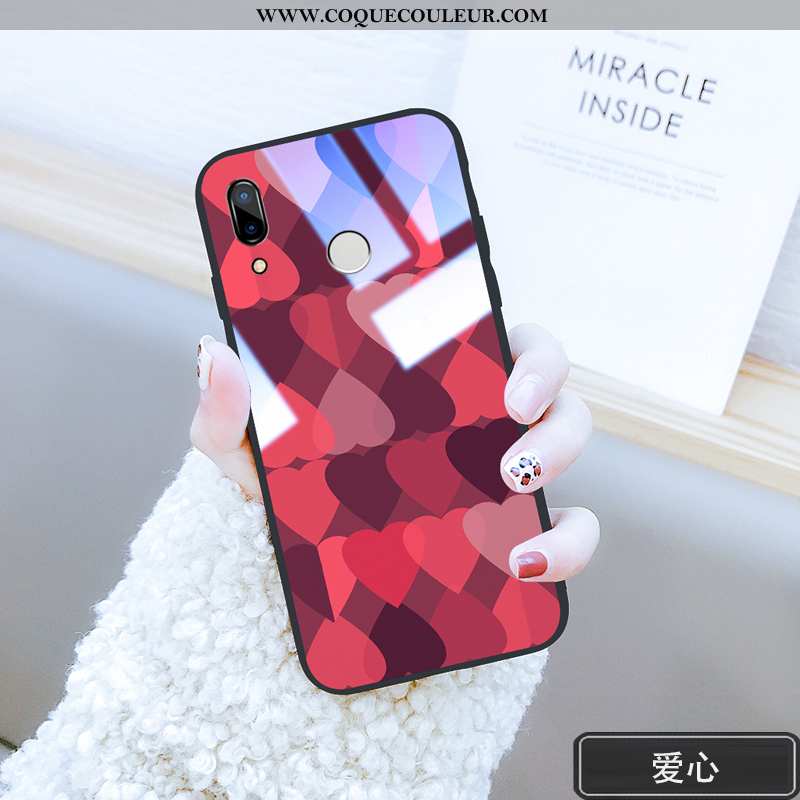 Étui Huawei P Smart+ Verre Tout Compris Ultra, Coque Huawei P Smart+ Personnalité Tendance Bleu