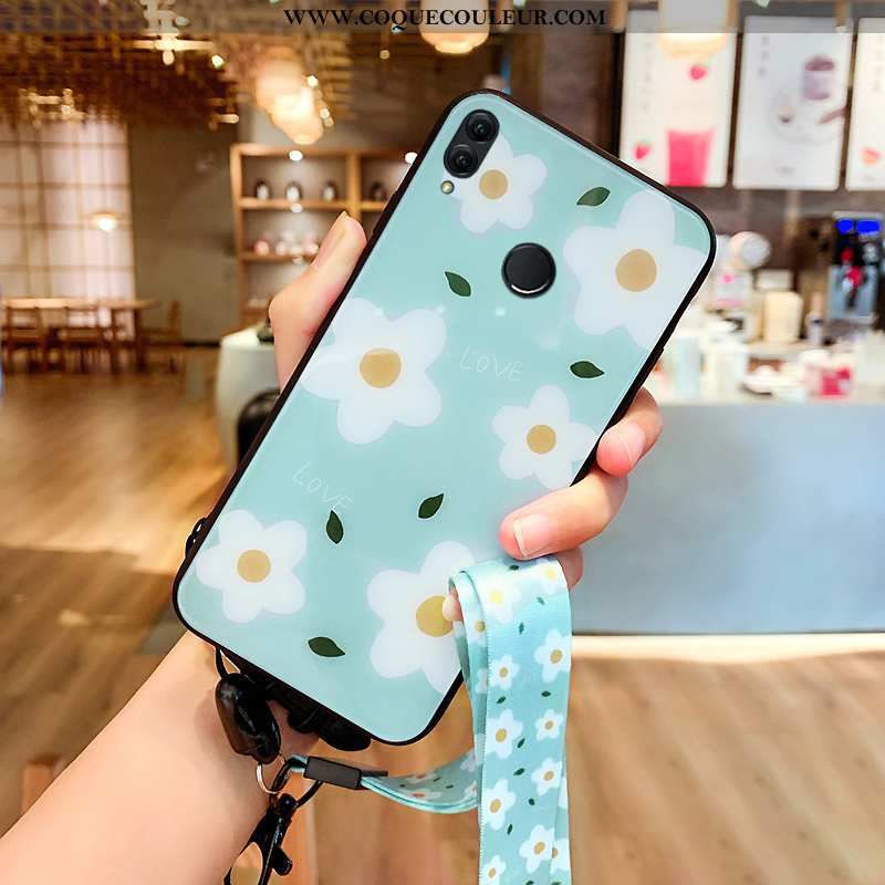 Étui Huawei P Smart+ Verre Tout Compris Ultra, Coque Huawei P Smart+ Personnalité Tendance Bleu